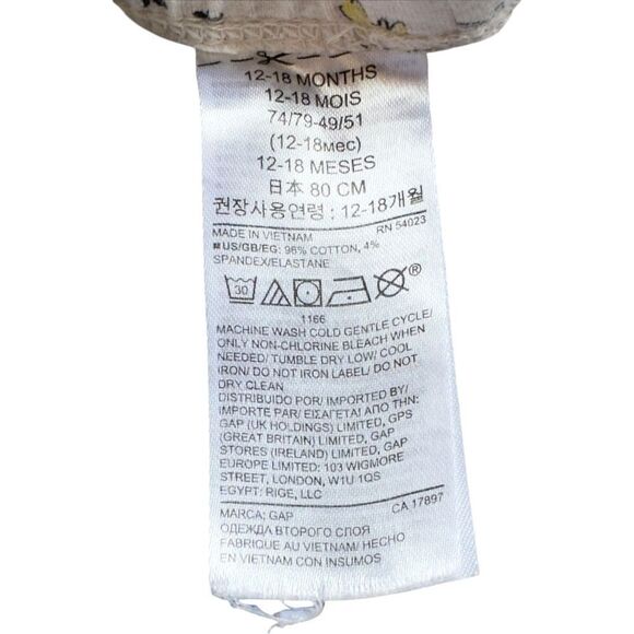 Baby Gap Girls Toddler Kids Multicolor Printed Ballerina Leggings. 12-18 Months. - Picture 4 of 5